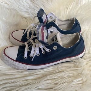 Double tongue navy blue converse. Women’s size 8